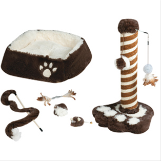 Flamingo Straciatella Starter Kitten Scratching Post - OS